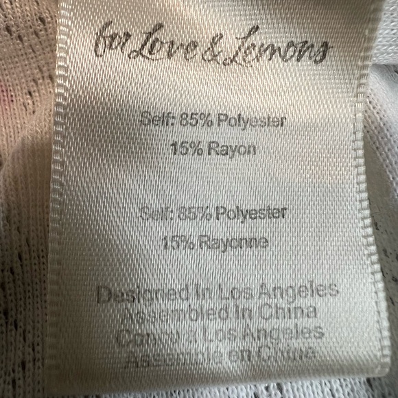 For Love & Lemons Blossom Pointelle Slip Dress White Floral Mini  M Cottagecore - Picture 7 of 7